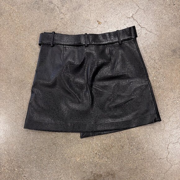 Modern Citizen Tanner Vegan Leather Wrap Skirt - Picture 5 of 11